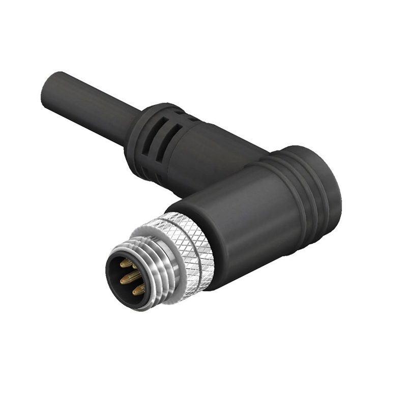 SCM08-XXPXR-XXXX - M8 Right Angle Over-moulded Plug Cable